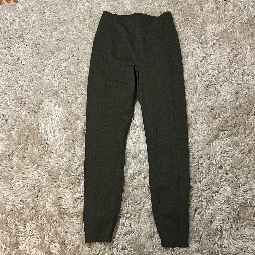 Travis Mathew Moveknit Bonded Legging Green Olive Printed Leggings